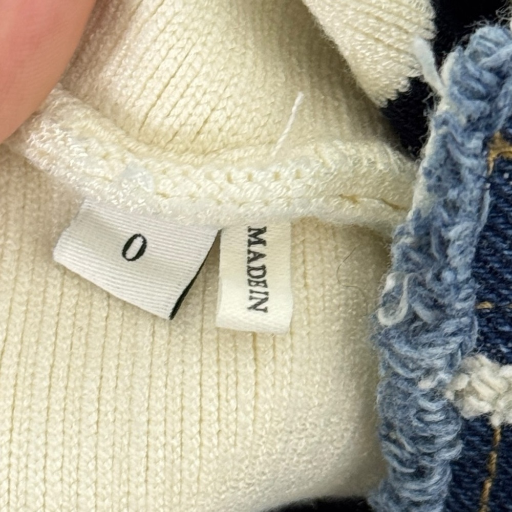 Sandro Stripey Cardigan With Denim Details - Picture 10 of 12
